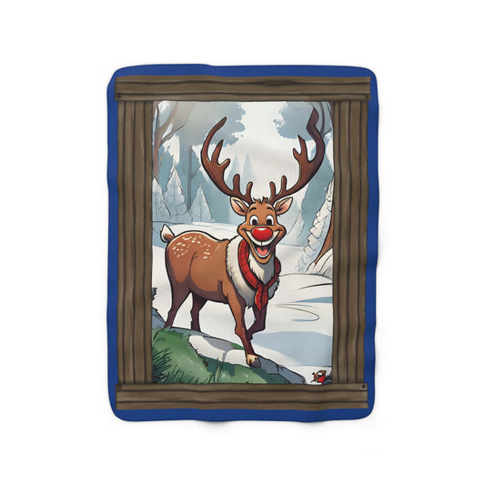 Sherpa Fleece Blanket "Reindeer 3"