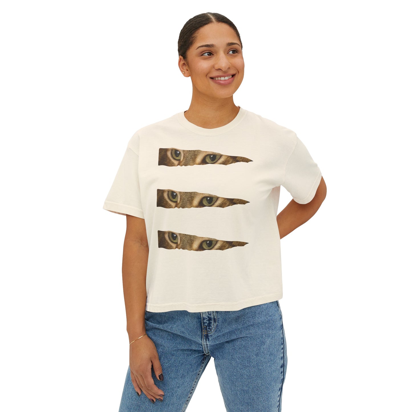 Women's Boxy Tee Cat Collection