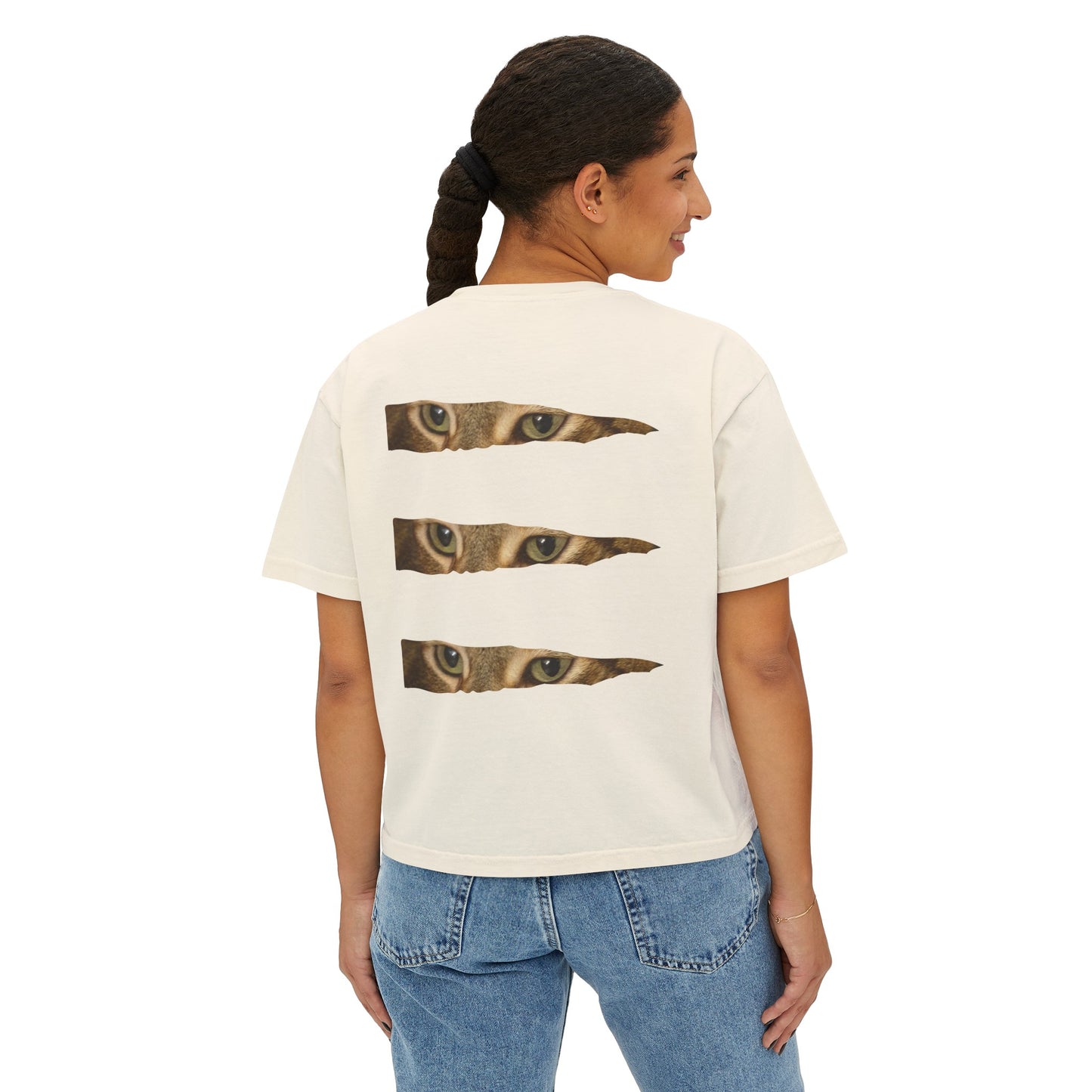 Women's Boxy Tee Cat Collection