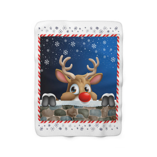 Sherpa Fleece Blanket "Reindeer 5"