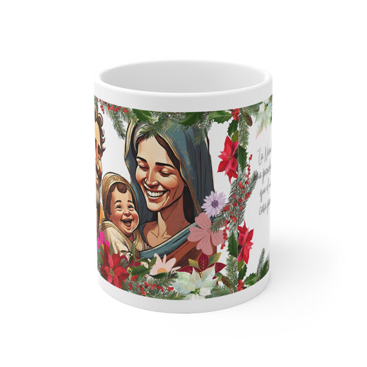 Ceramic Mug "Familia de Navidad" 11oz