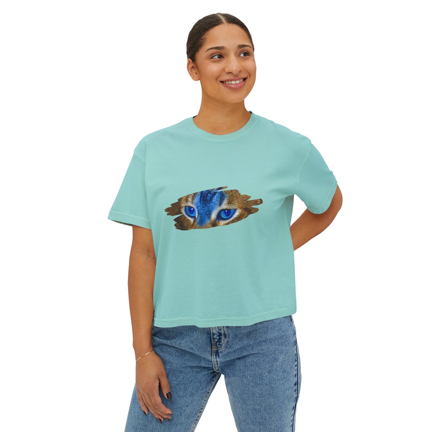 Women's Boxy Tee Cat Collection